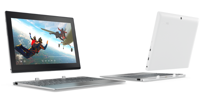 Lenovo Miix 320 Windows detachable in Platinum Silver and Snow White
